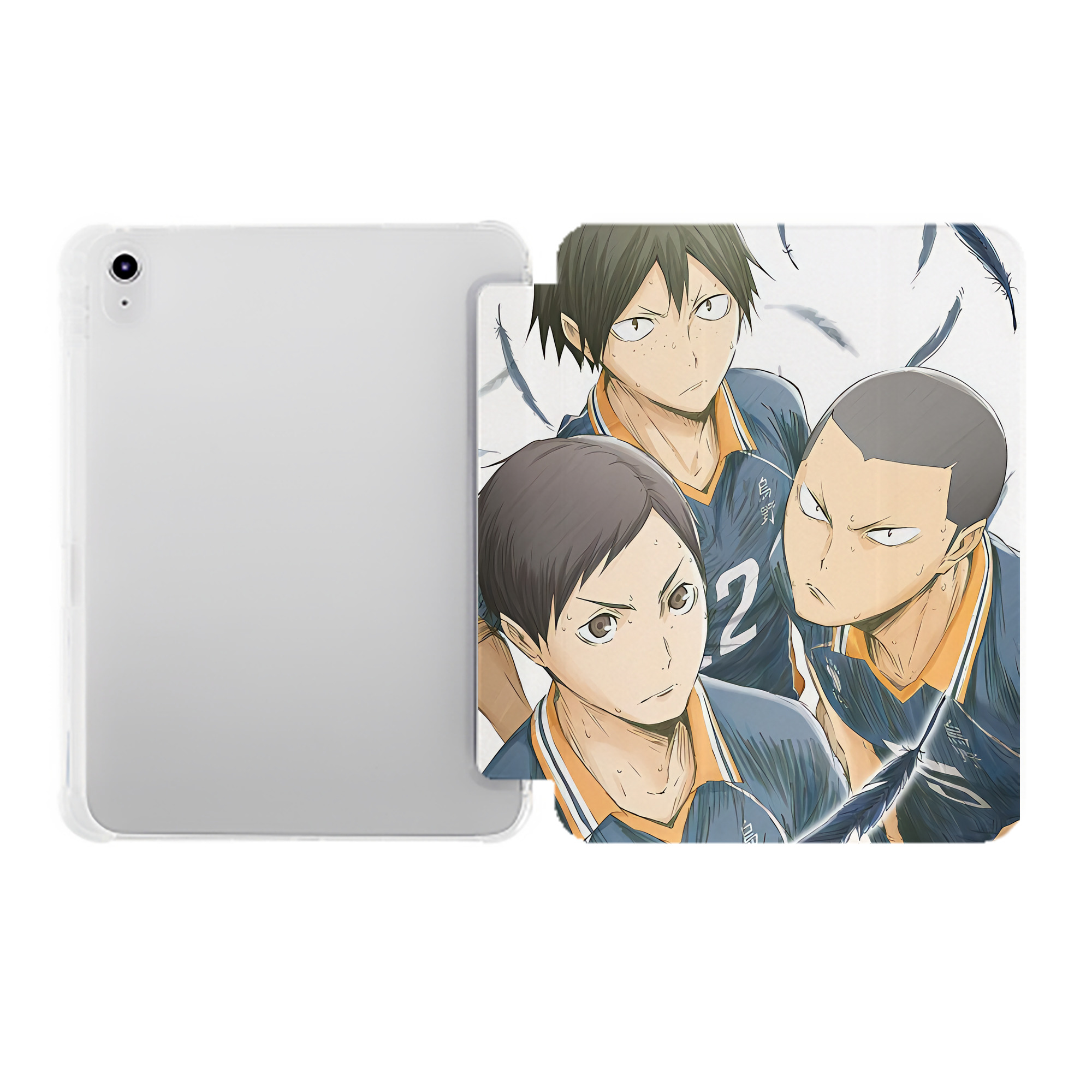 （画像用） ハイキュー!! Haikyu!! IPad ケース ペン収納付き 三つ折りスタンド PUレザー×シリコン 対応機種9.5/10.5/10.9インチ